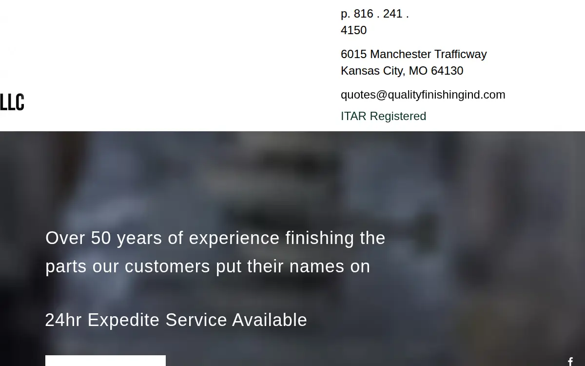 Homepage of Quality Finishing Ind. LLC