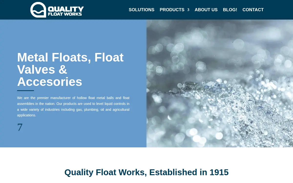 Homepage of Quality Float Works INC