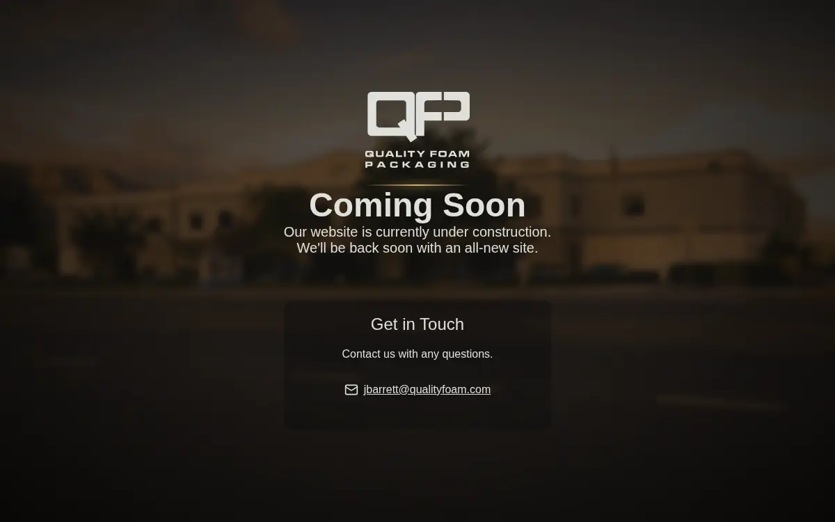 Homepage of Quality Foam Packaging, INC.