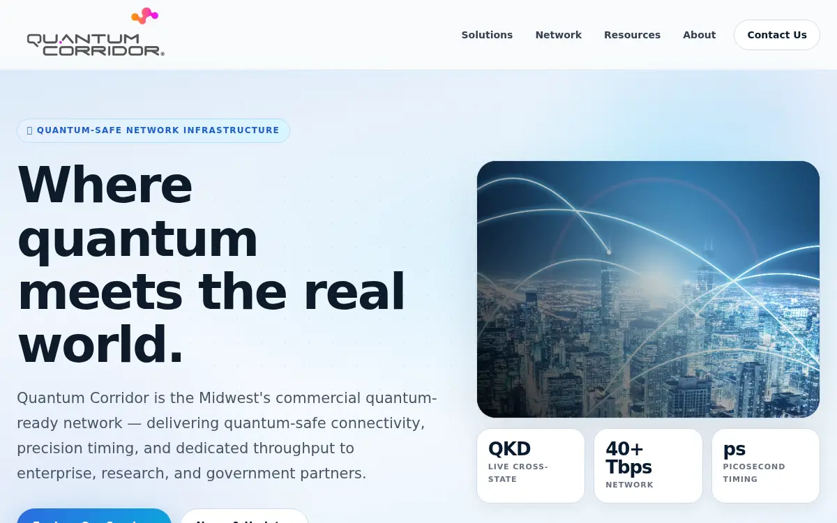 Homepage of Quantum Corridor, INC.