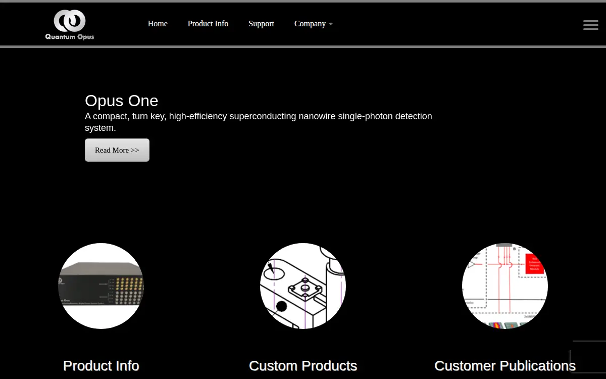 Homepage of Quantum Opus LLC