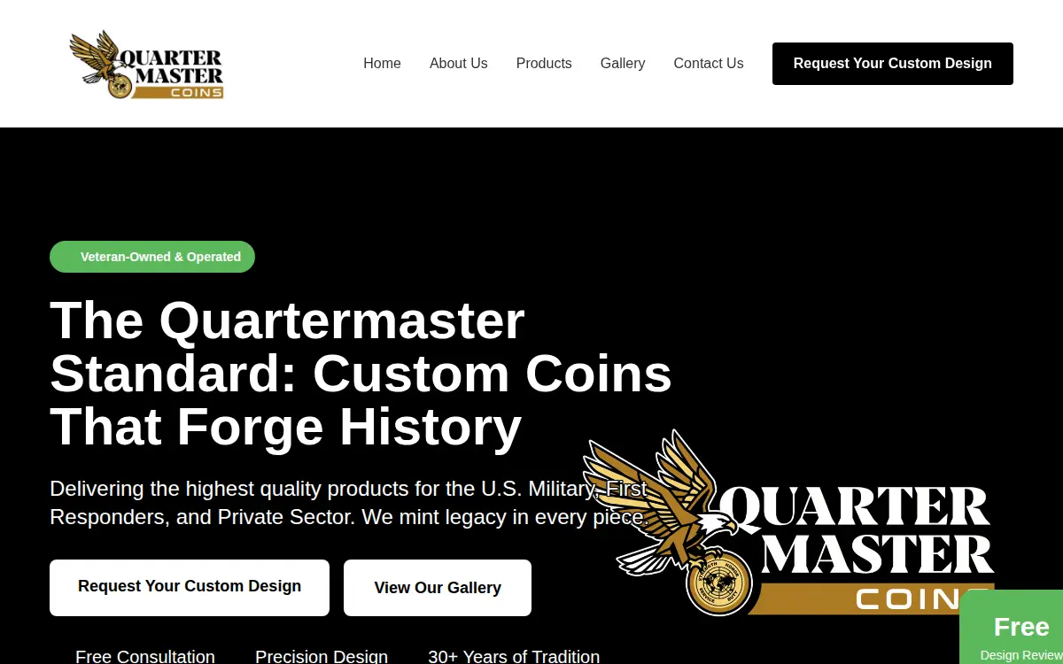 Homepage of Quartermaster Sales Unlimited LLC