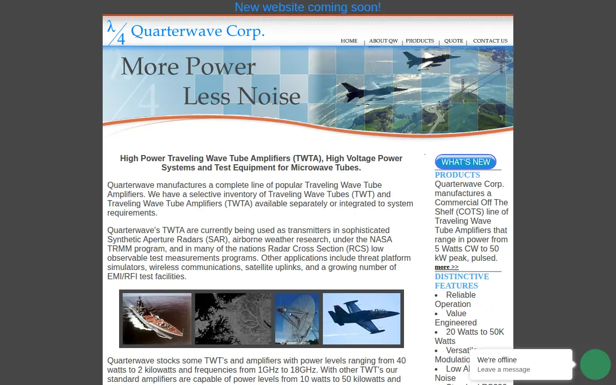 Homepage of Quarterwave CORP.