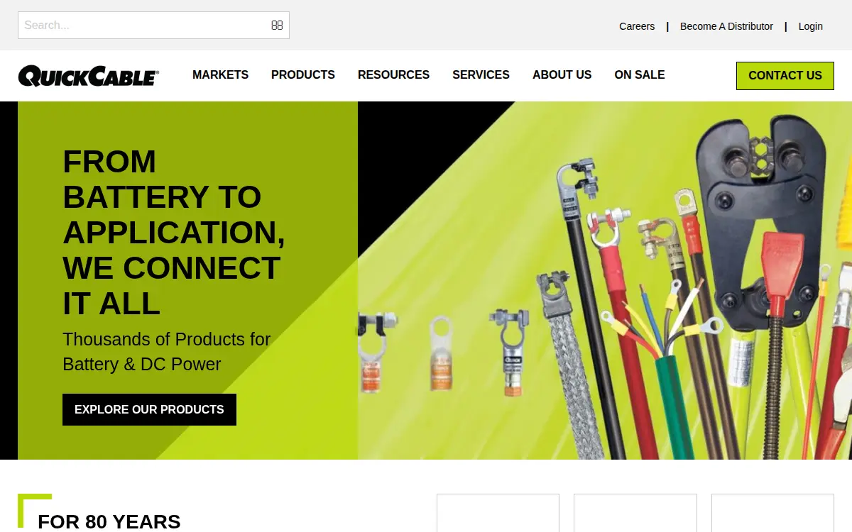 Homepage of Quick Cable CORP