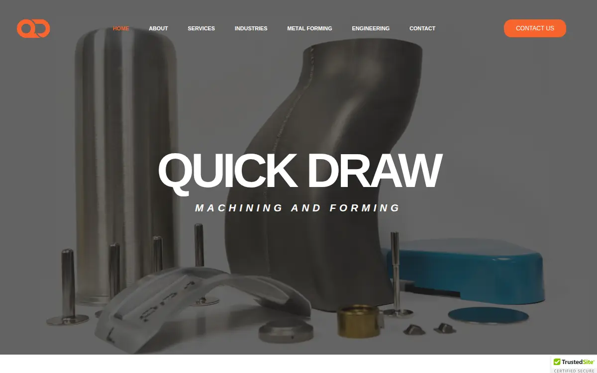 Homepage of Quick Draw and Machining, INC.
