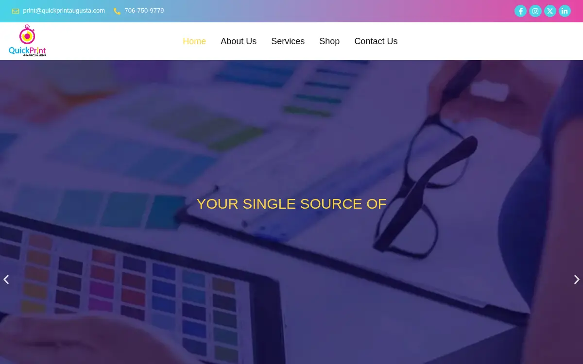 Homepage of Quickprint LLC