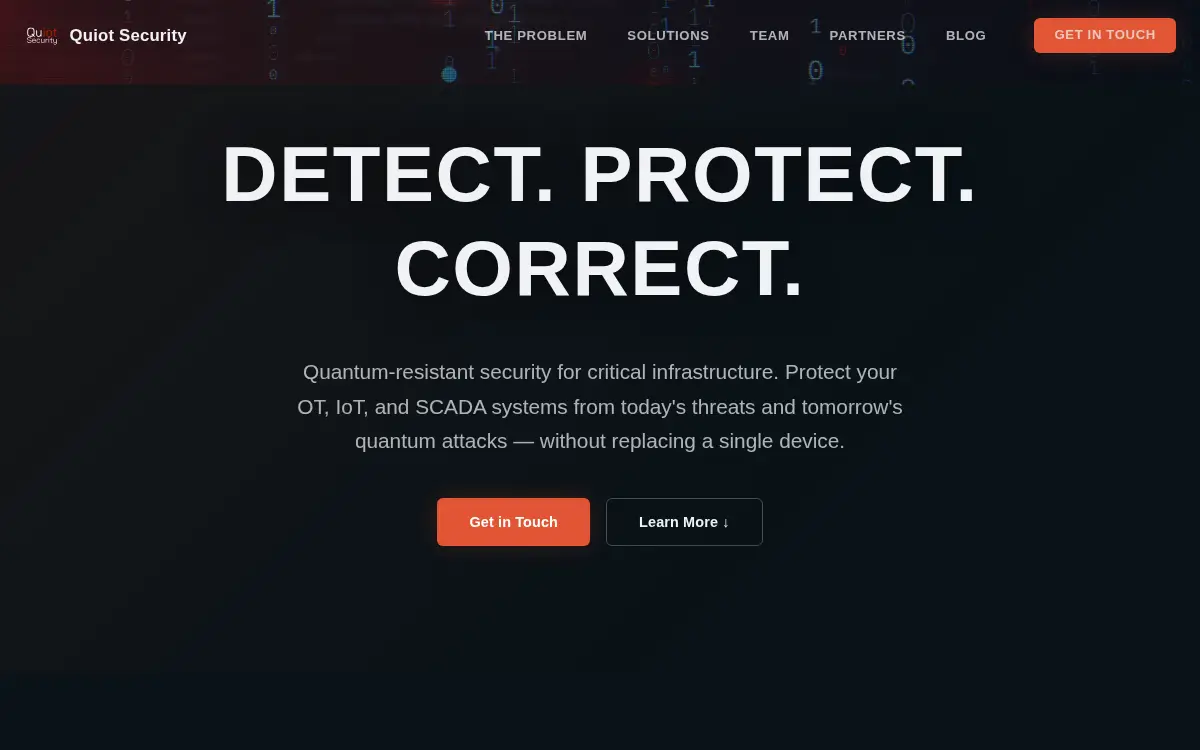 Homepage of Quiot Security, INC