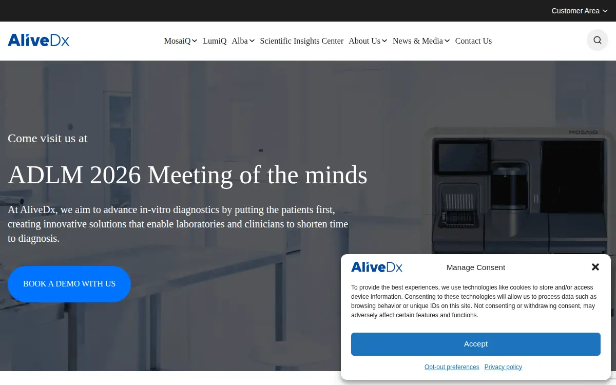 Homepage of Alba Bioscience, INC.