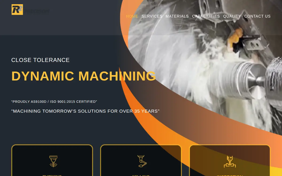 Homepage of R2 Precision Machining LLC