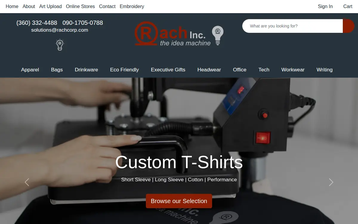 Homepage of Rach, INC.