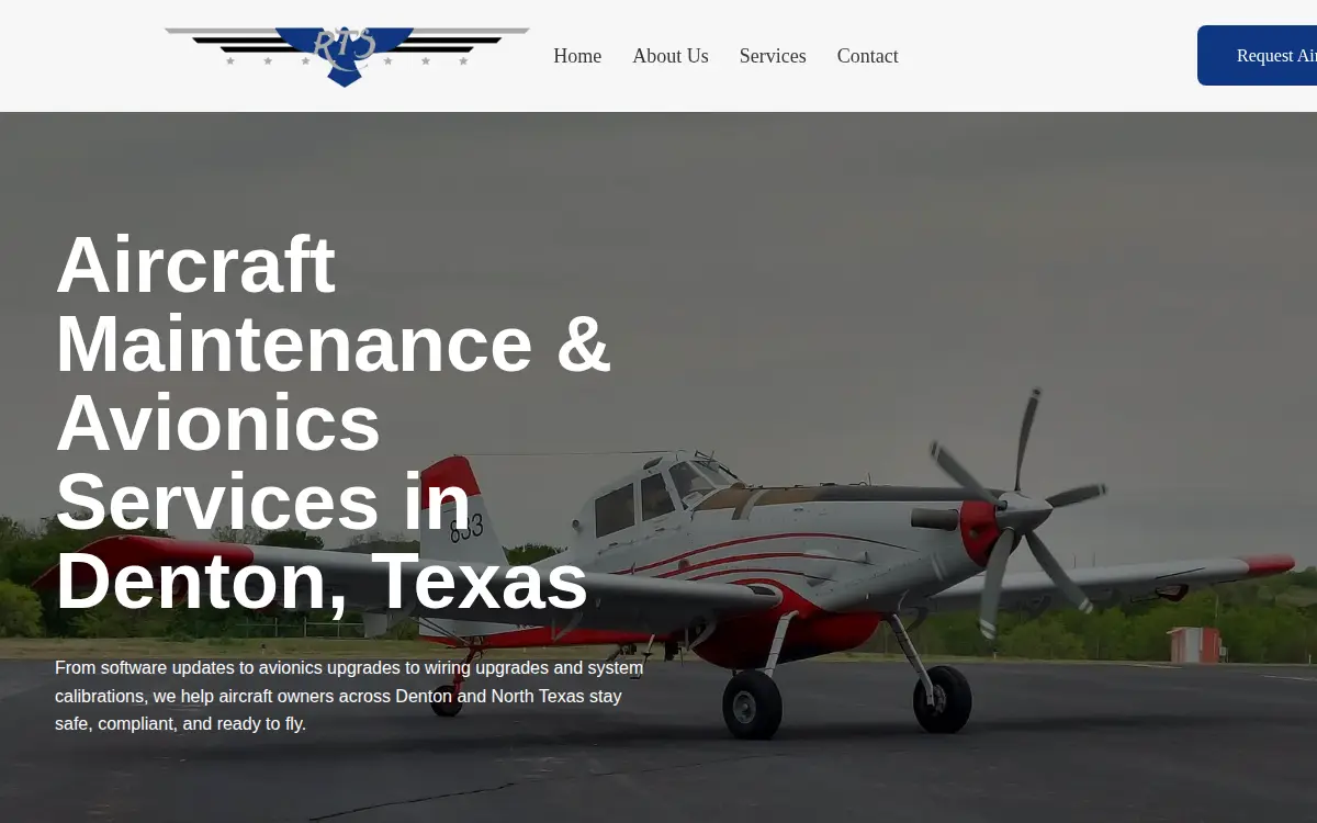 Homepage of Radar's Technical Services LLC