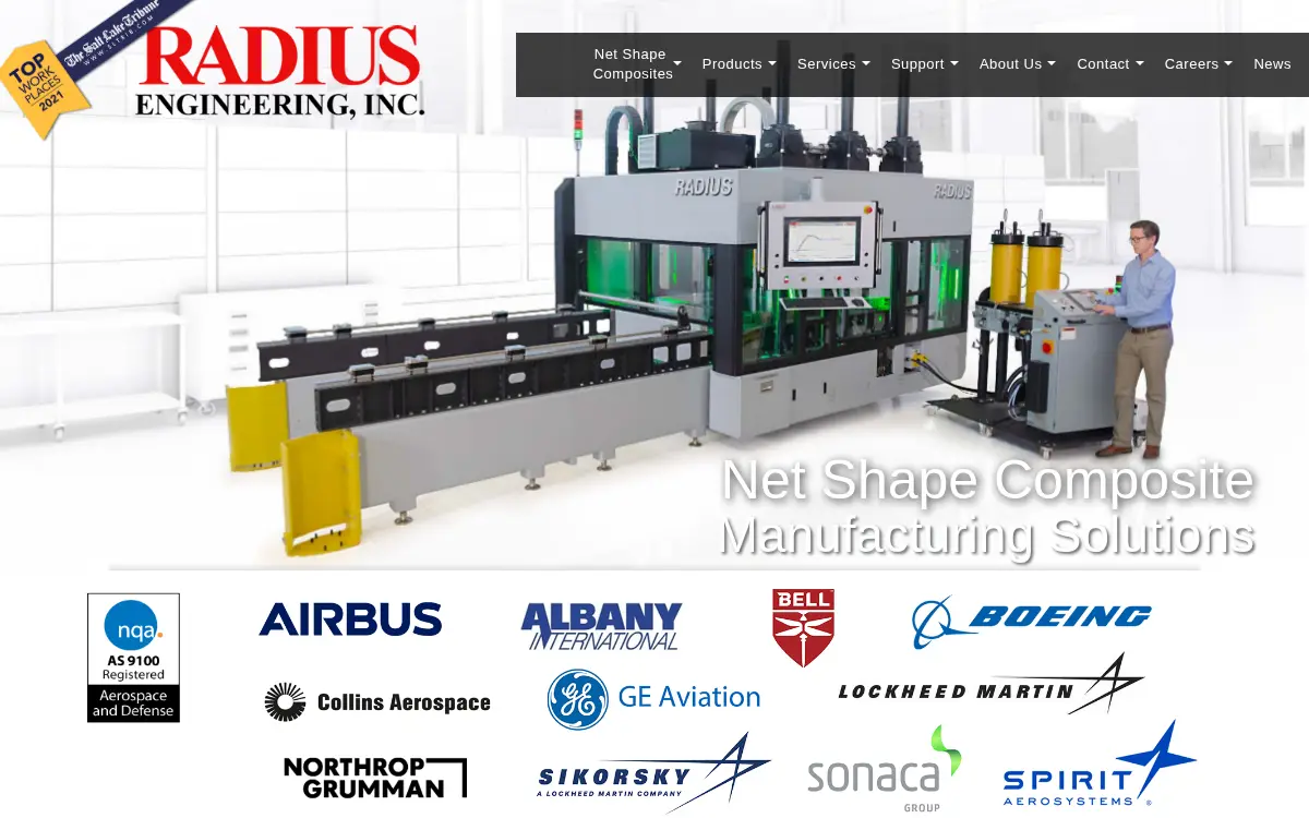 Homepage of Radius Engineering, INC.