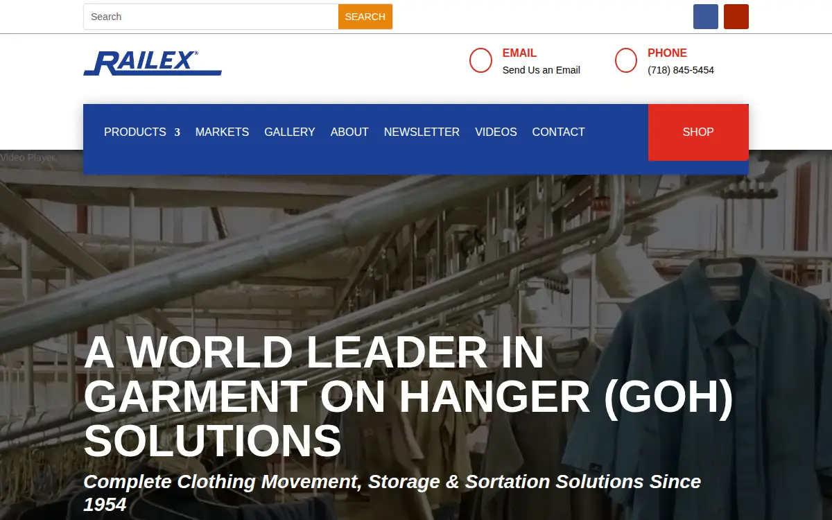Homepage of Railex CORP.