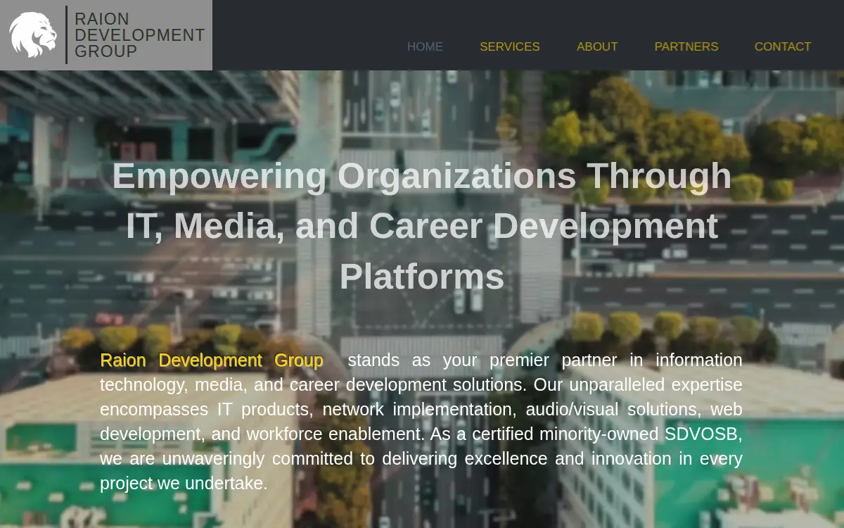 Homepage of Raion Development Group INC.