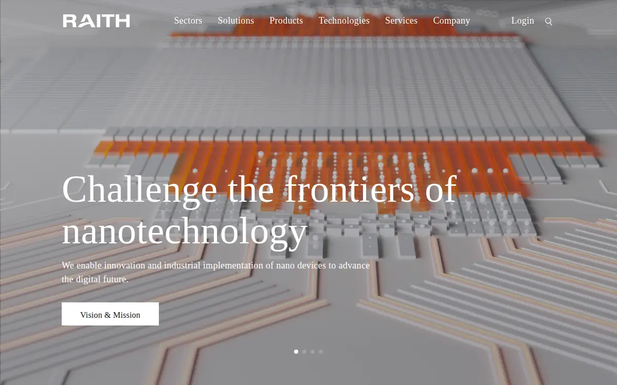 Homepage of Raith America INC