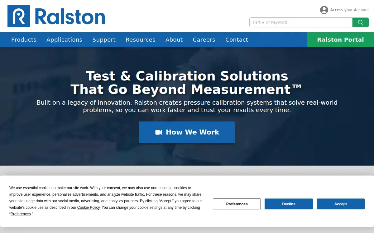 Homepage of Ralston Instruments, LLC