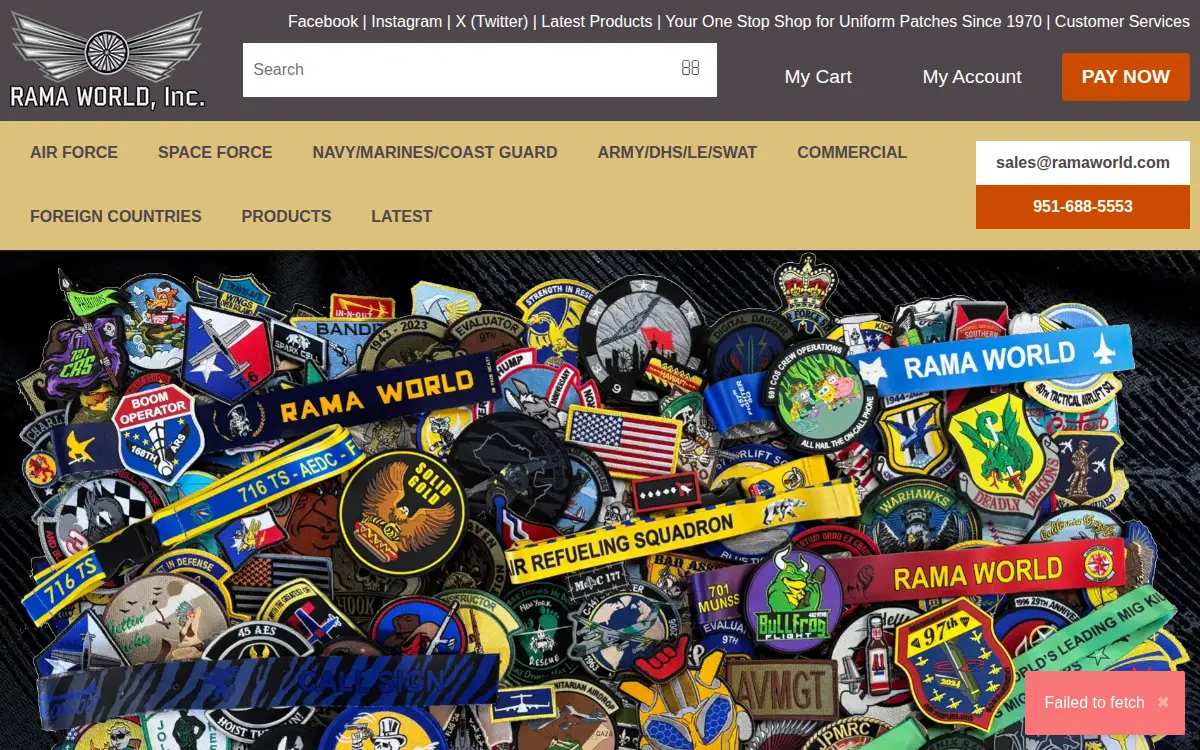 Homepage of Rama World, INC.