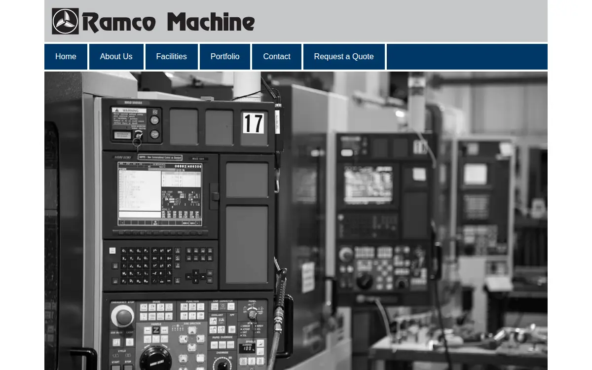 Homepage of Ramco Machine LLC