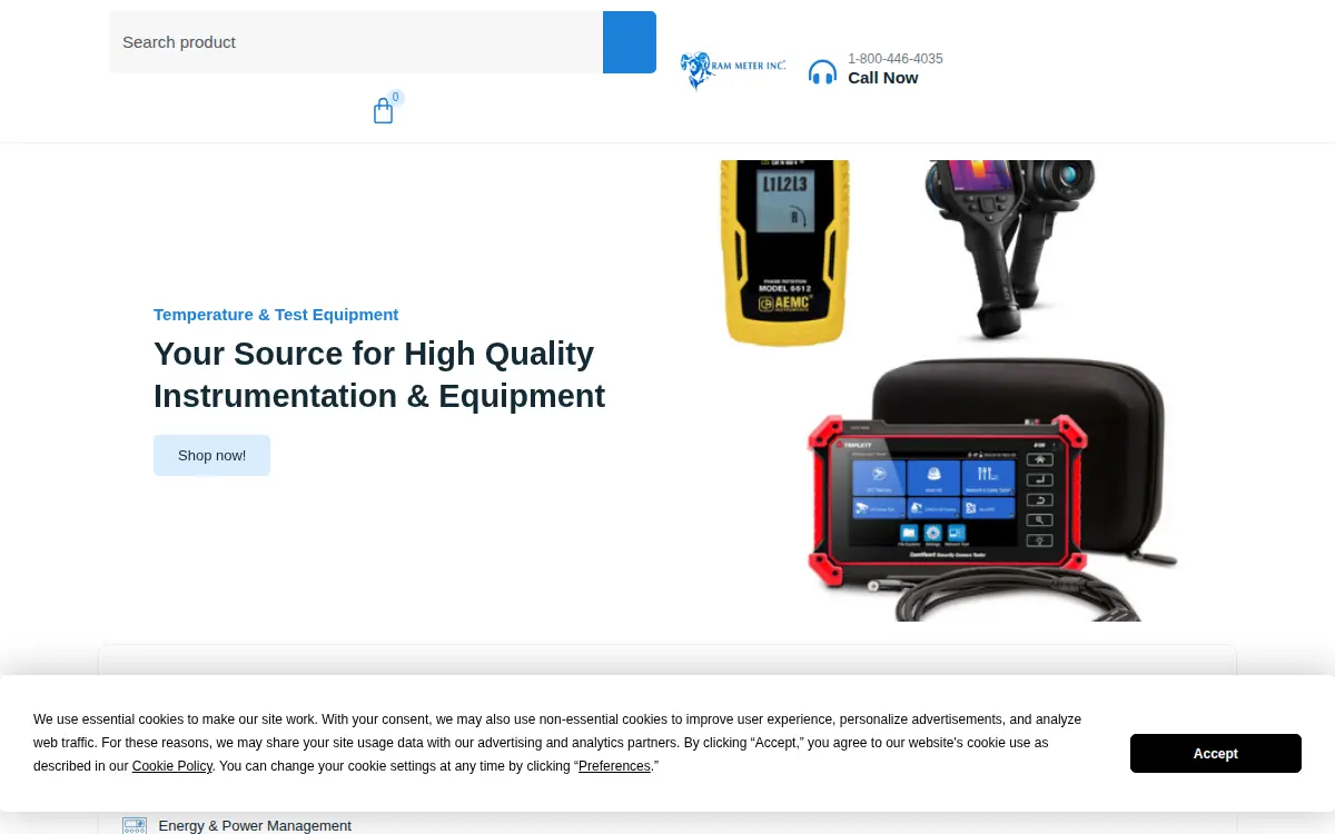 Homepage of Ram Meter INC