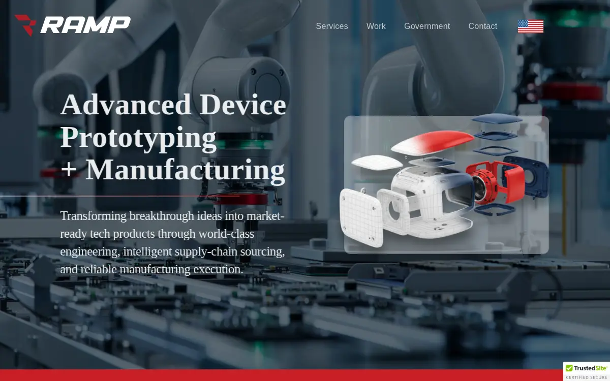 Homepage of Ramp Manufacturing LLC
