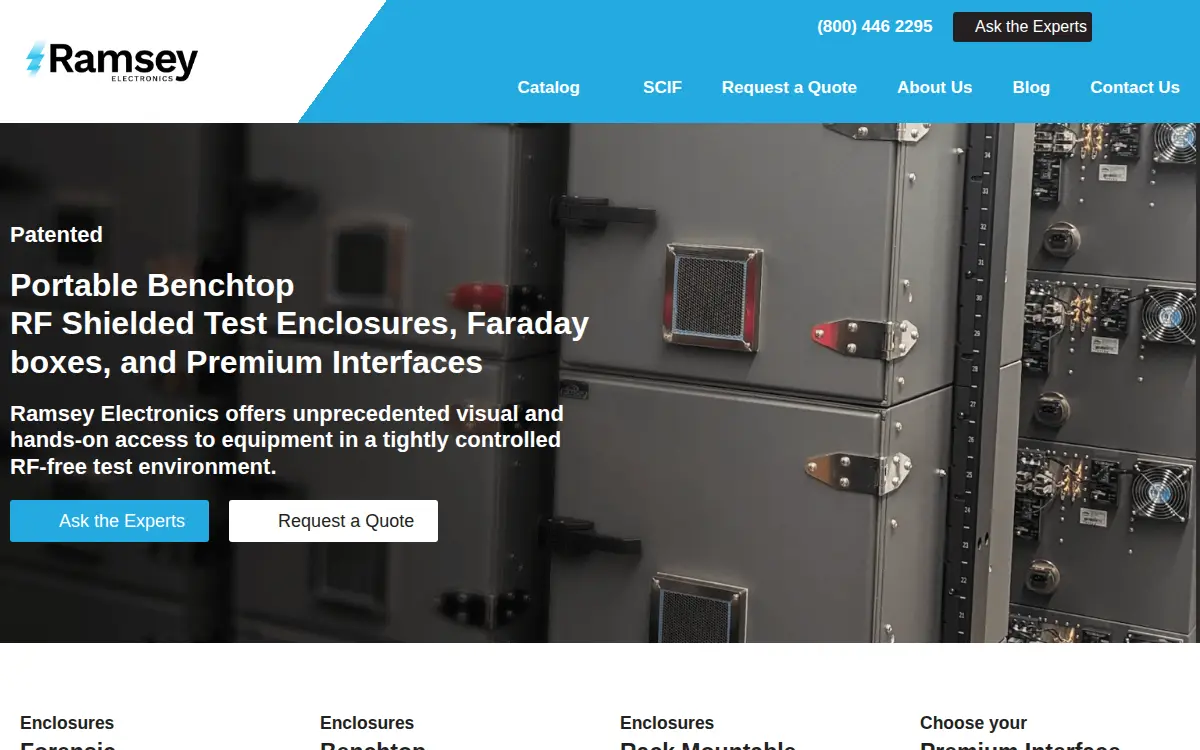 Homepage of Ramsey Electronics, LLC