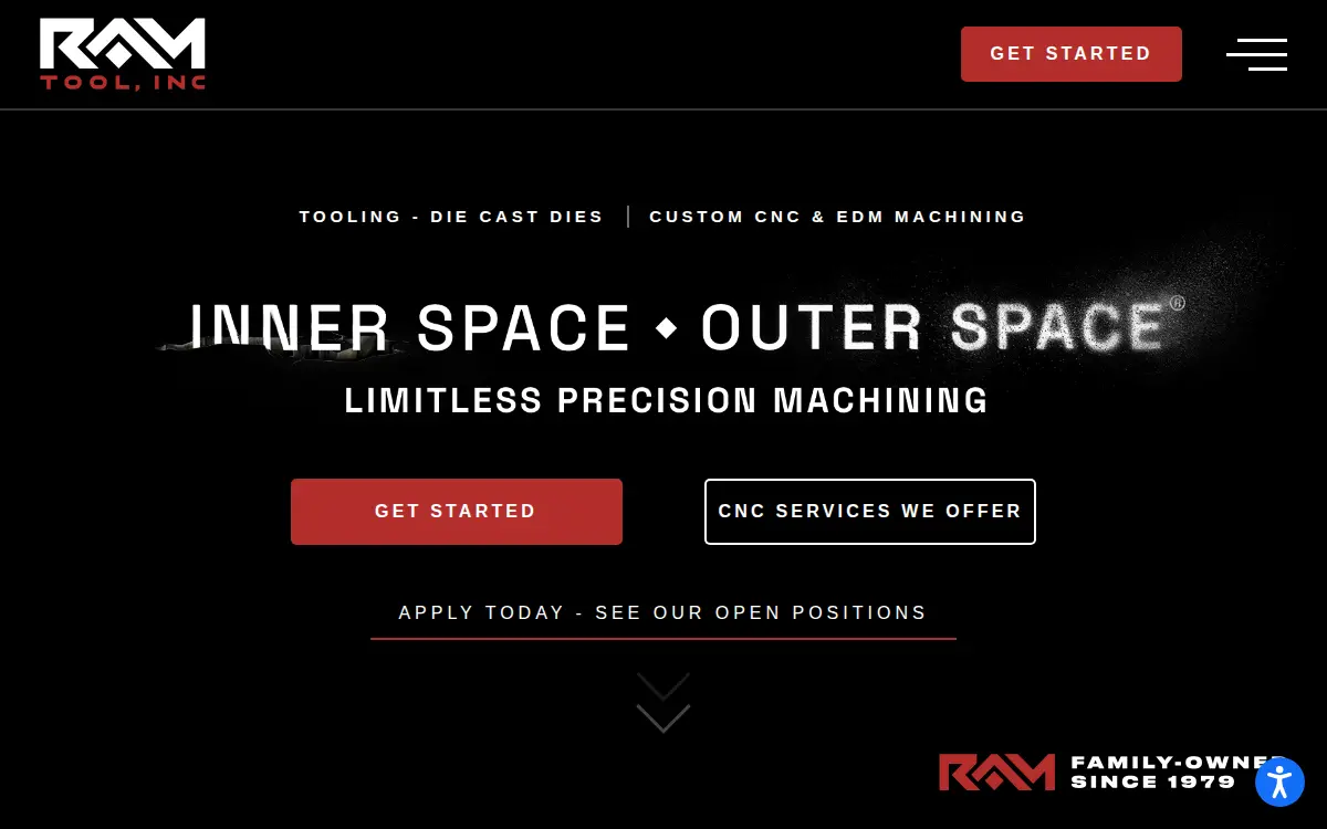 Homepage of Ram Tool, INC.