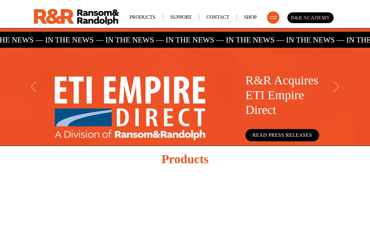 Homepage of Ransom & Randolph LLC
