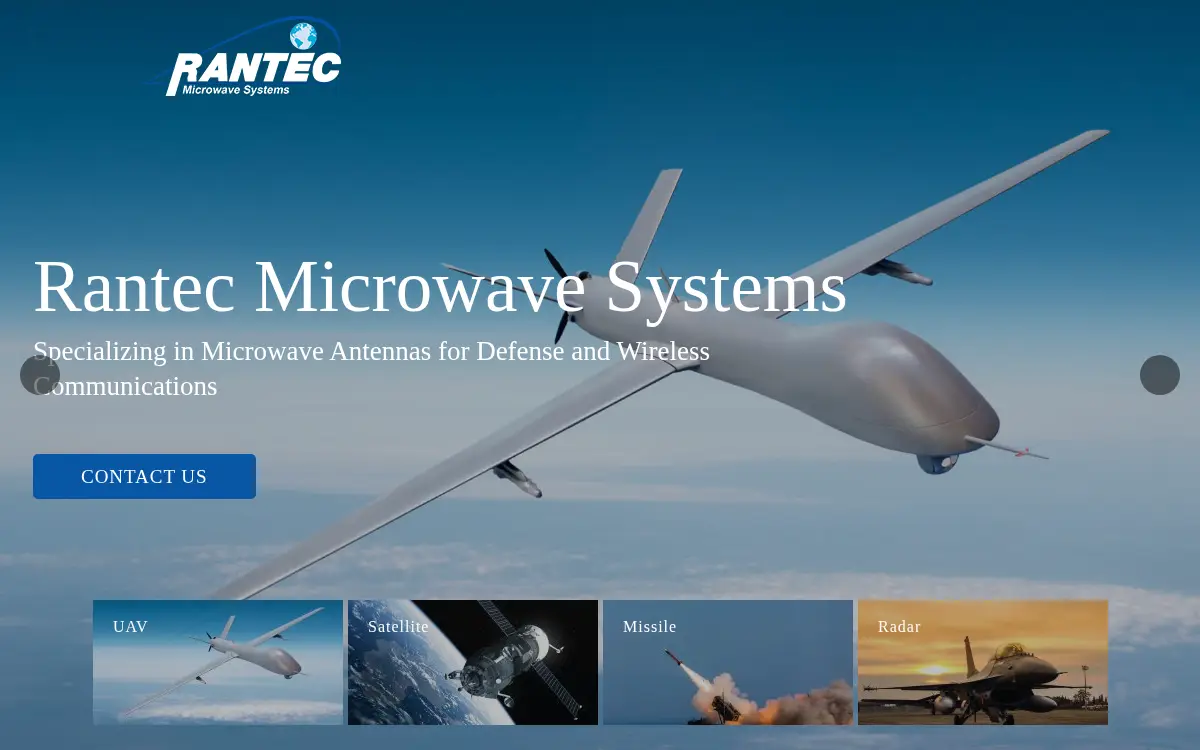 Homepage of Rantec Microwave Systems, INC.