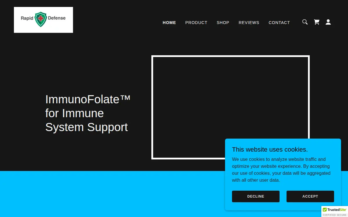 Homepage of Rapid Defense INC.
