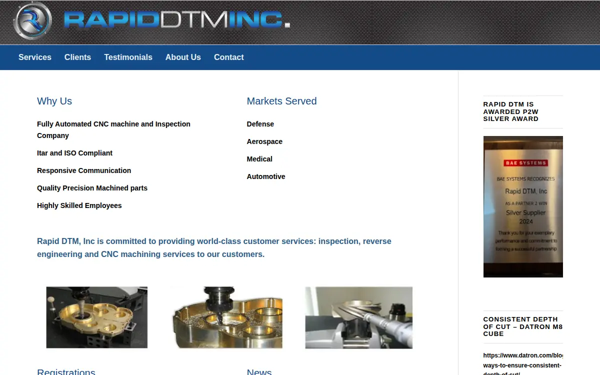 Homepage of Rapid Dtm INC