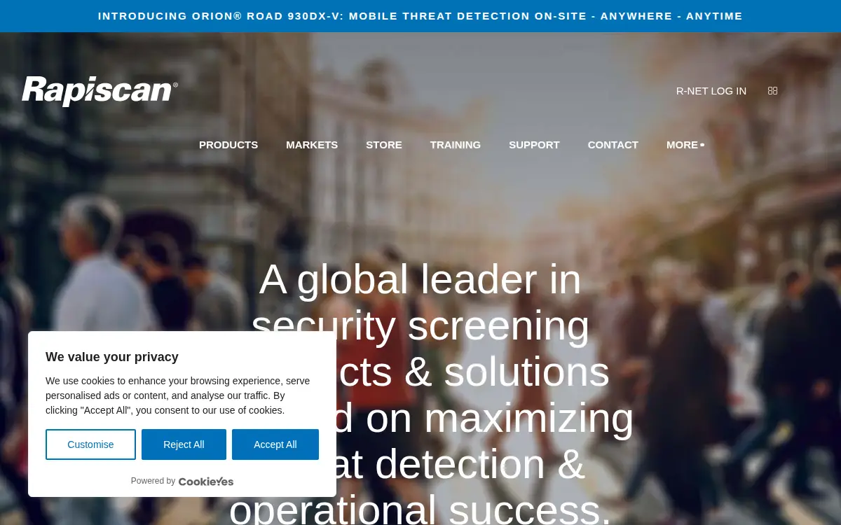 Homepage of Rapiscan Systems INC