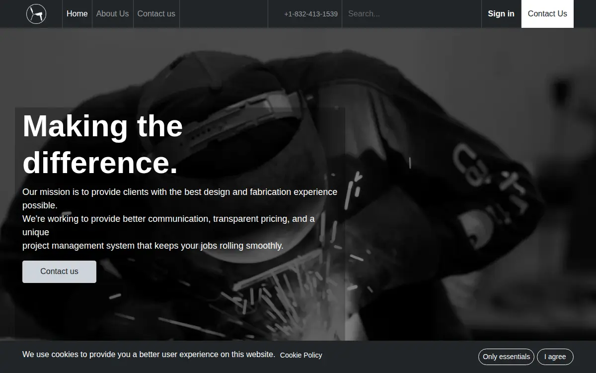 Homepage of Raum Industries, LLC