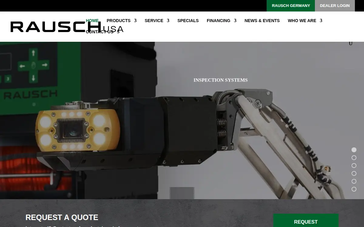 Homepage of Rausch Electronics USA LLC