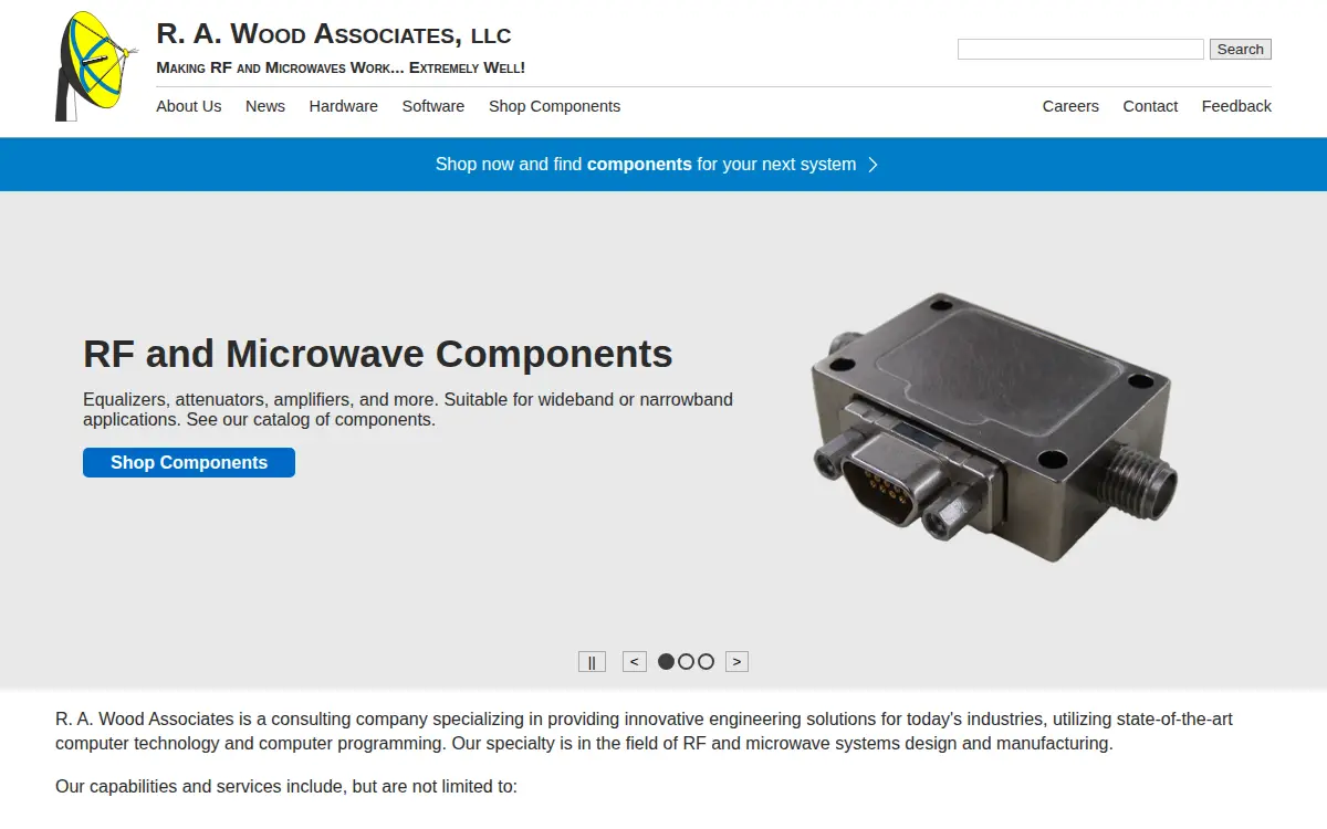 Homepage of Ra Wood Associates LLC