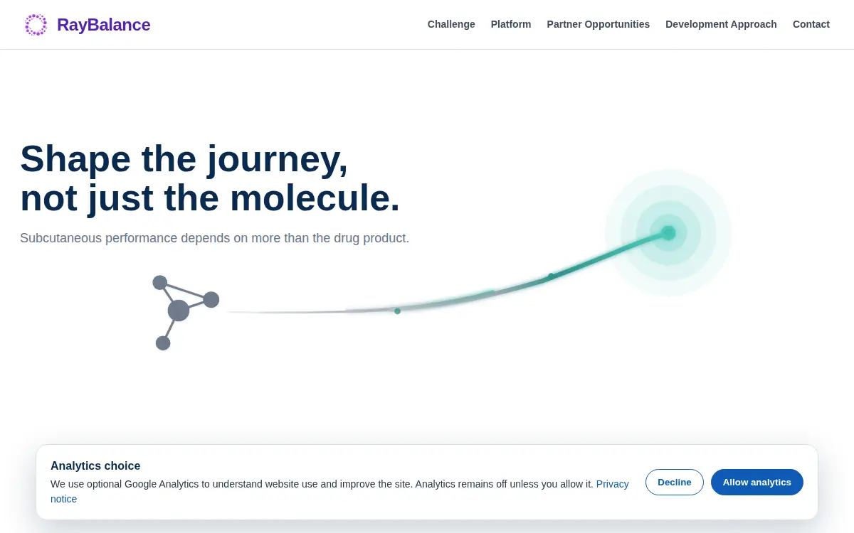 Homepage of Raybalance, INC.
