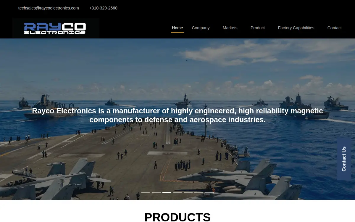 Homepage of Rayco Electronic Manufacturing, INC.
