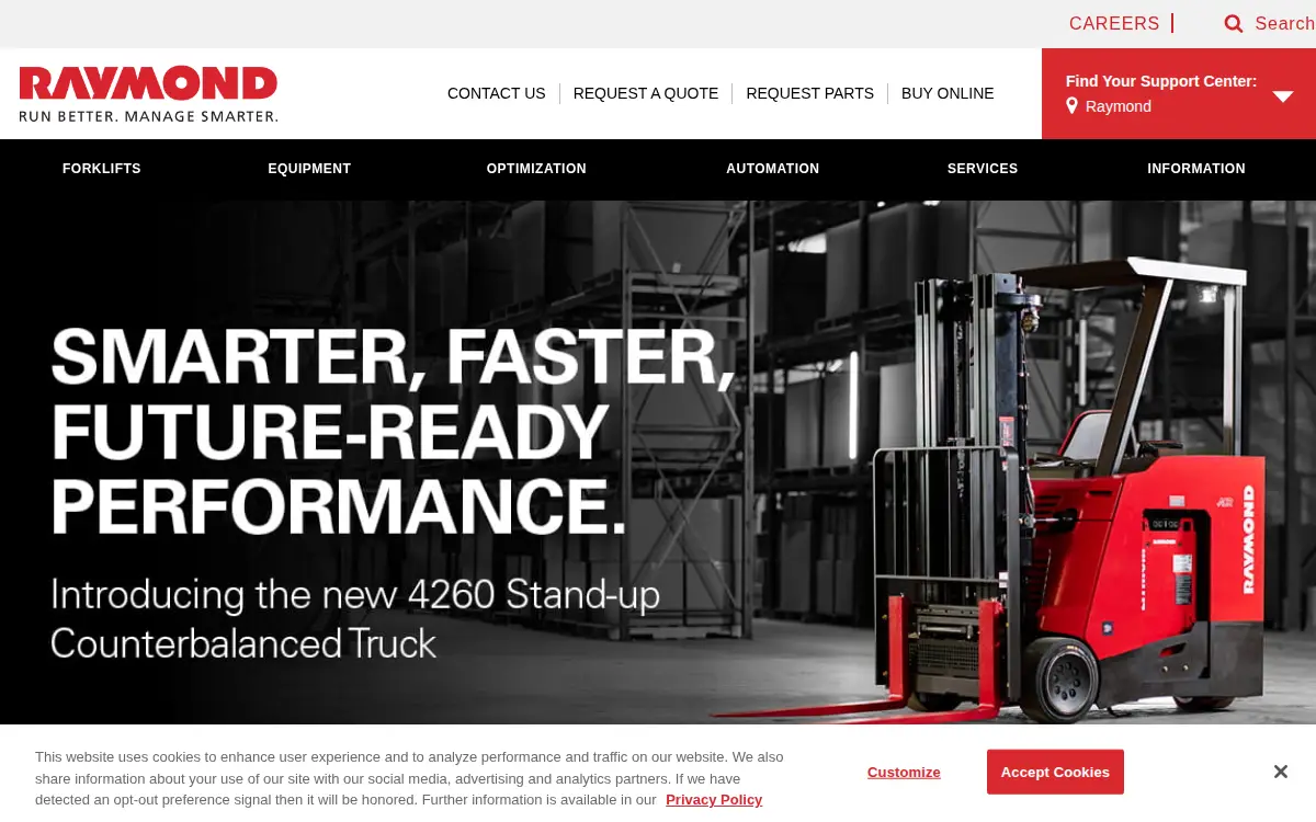 Homepage of The Raymond CORP