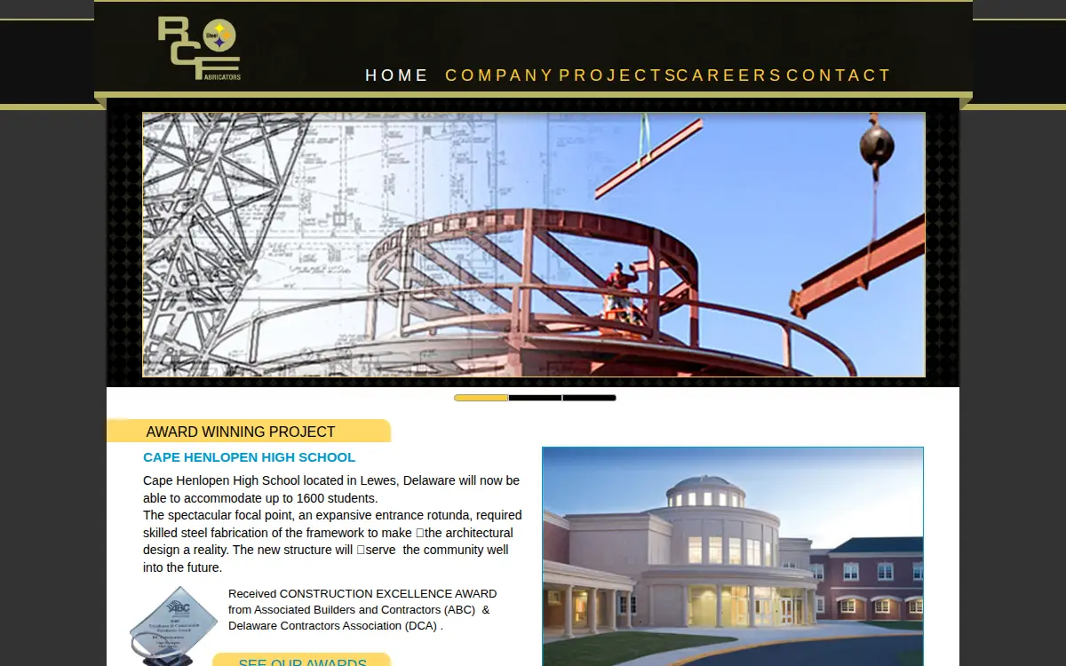 Homepage of R. C. Fabricators, INC.