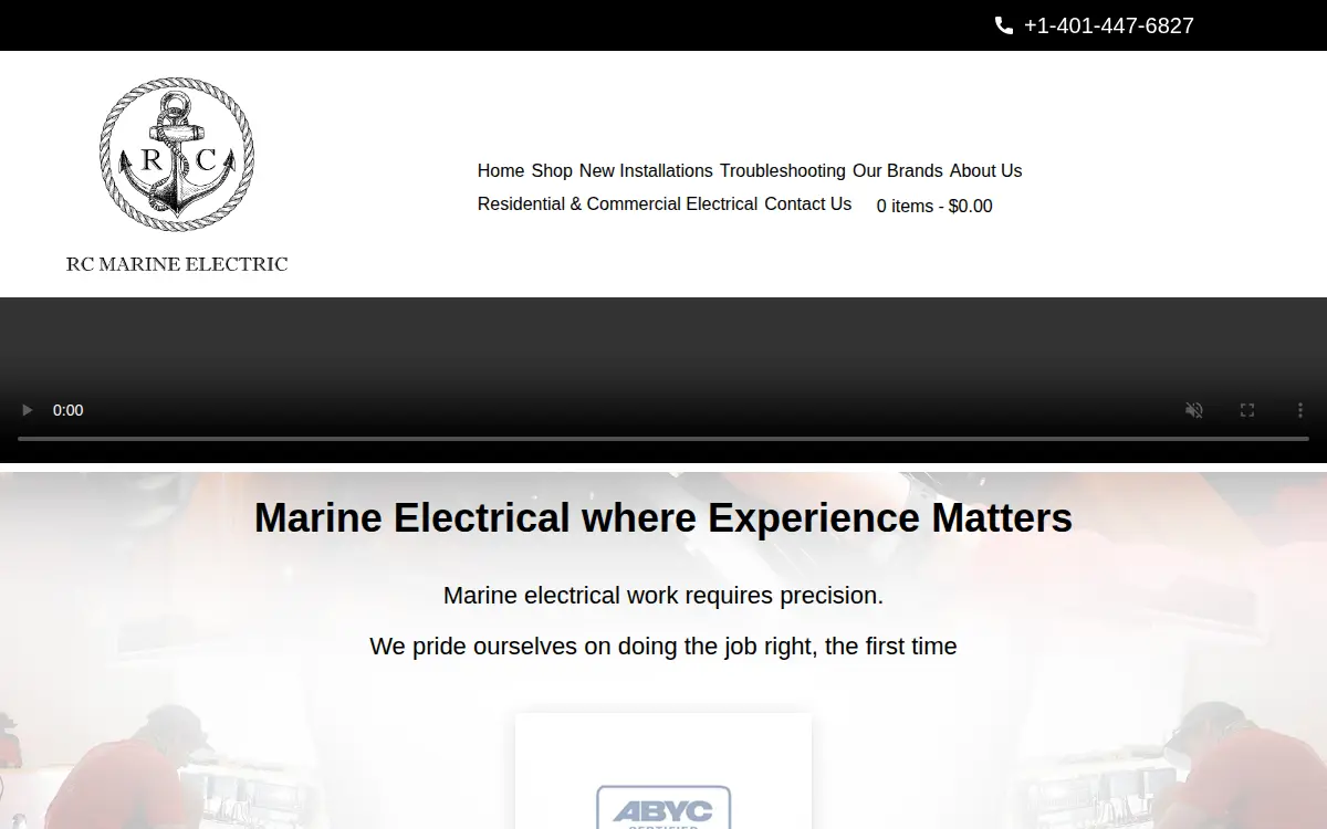 Homepage of Rc Marine Electric LLC