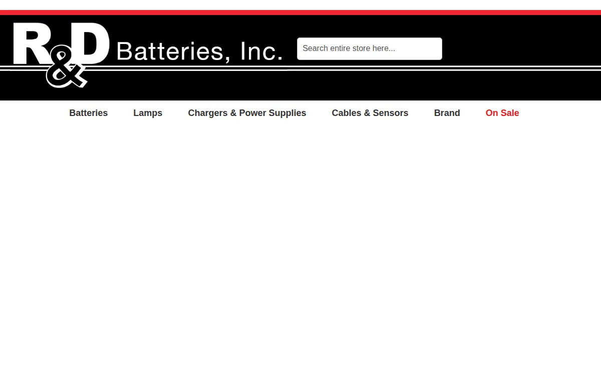 Homepage of R & D Batteries INC