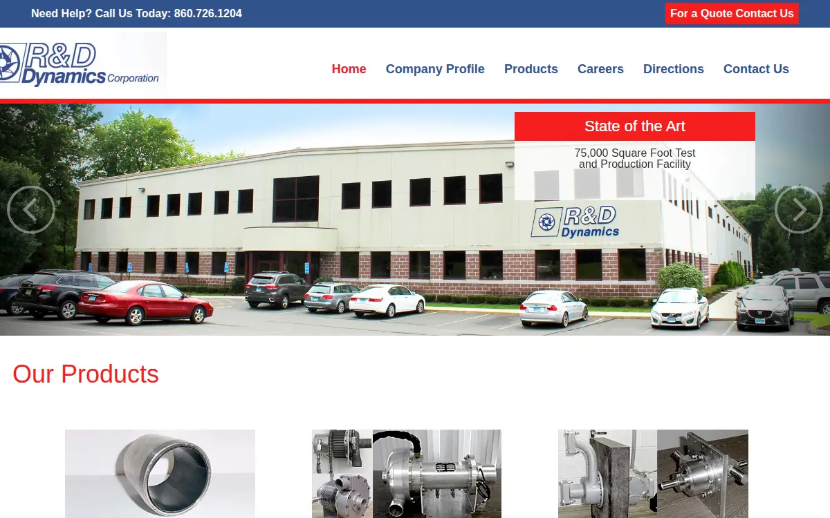 Homepage of R&d Dynamics Corporation