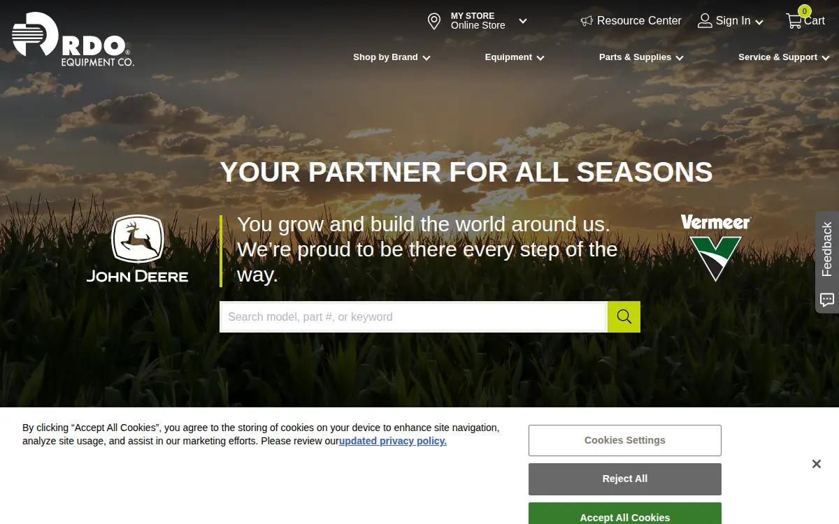 Homepage of Rdo Equipment CO