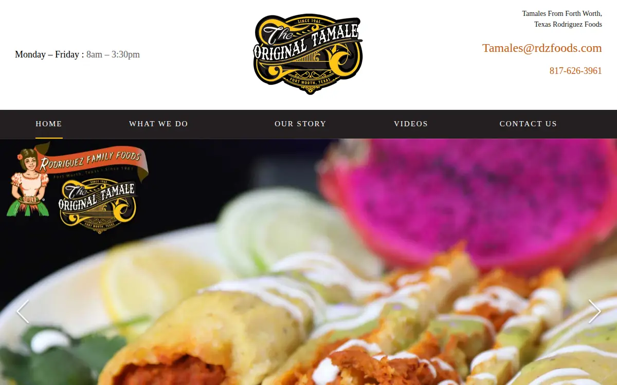 Homepage of Rodriguez Foods LTD