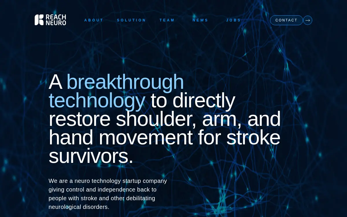 Homepage of Reach Neuro INC