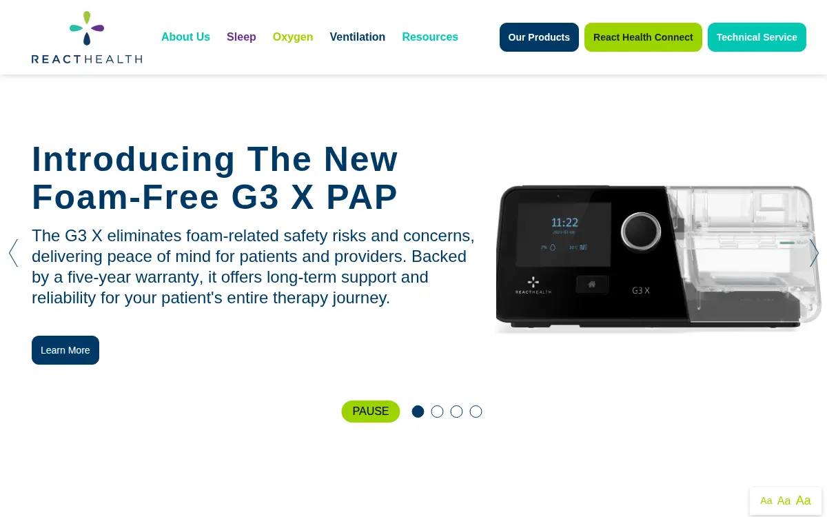 Homepage of Ventec Life Systems, INC