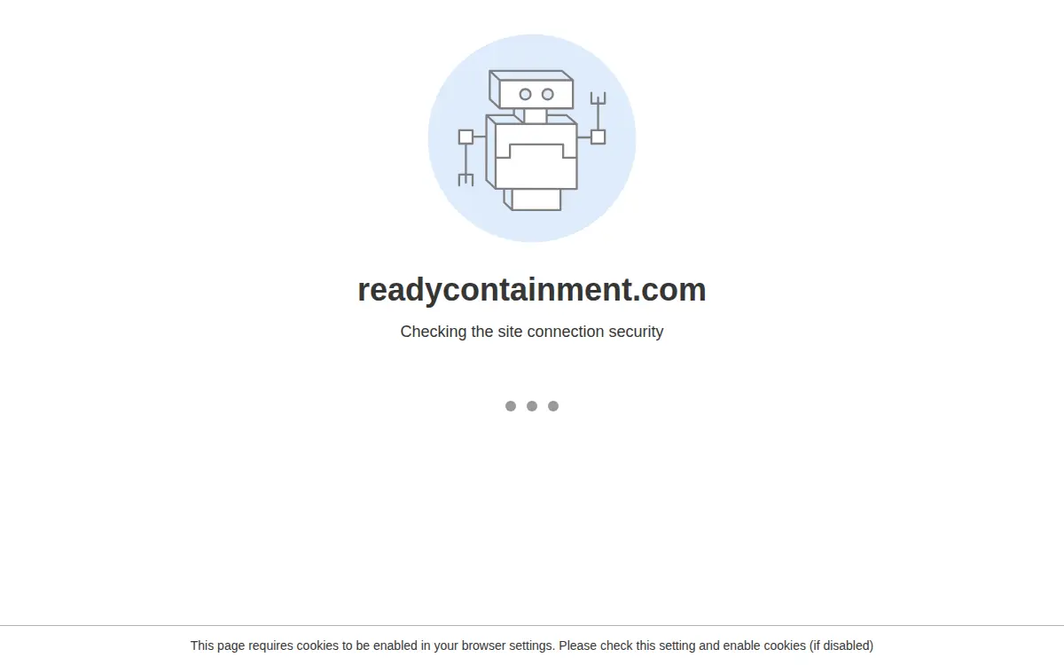 Homepage of Ready Containment, LLC
