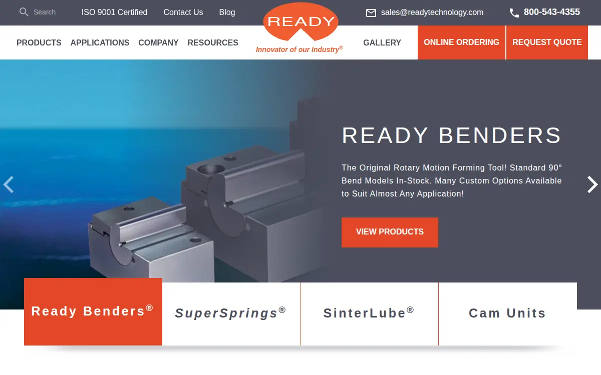 Homepage of Ready Technology, INC