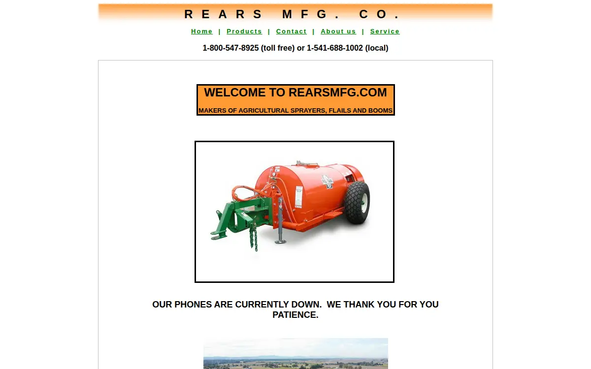 Homepage of Rear's Manufacturing CO