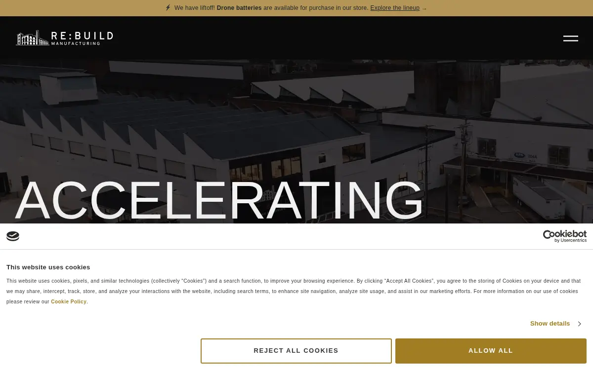 Homepage of Re:build Manufacturing, LLC