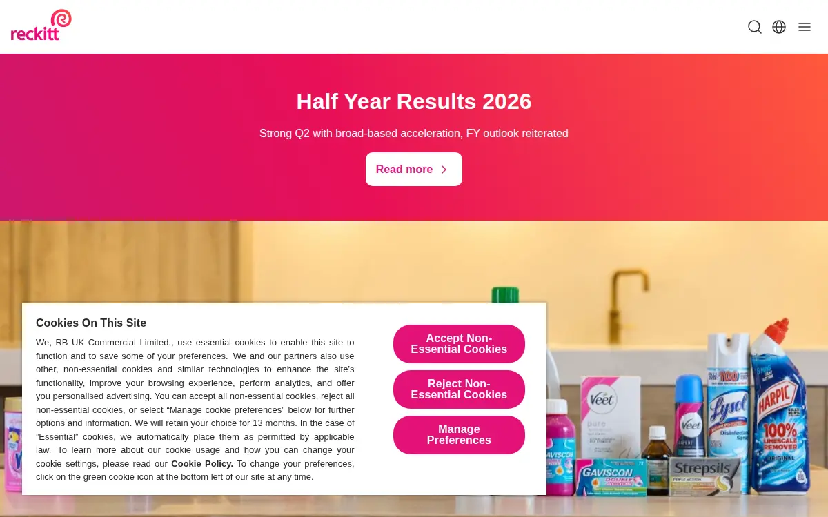 Homepage of Rb Health US LLC